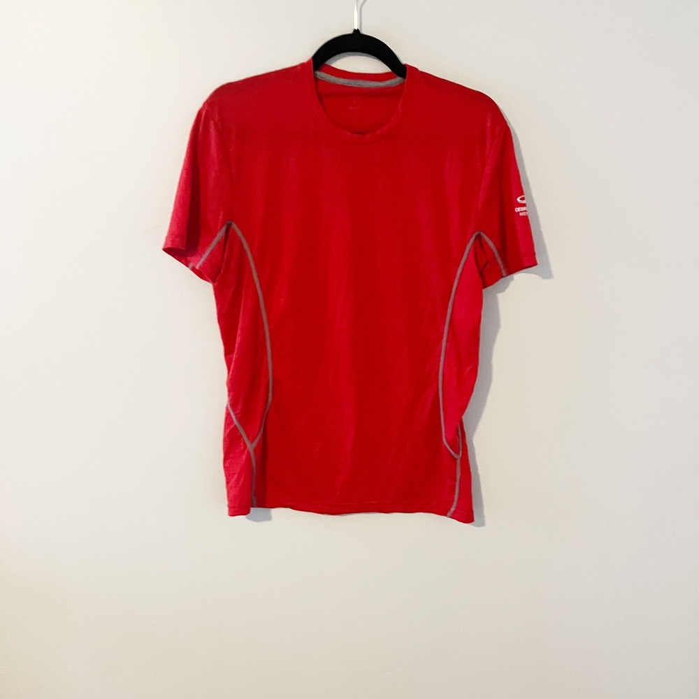 Icebreaker Merino Wool Mens Short Sleeve Performance T-Shirt Red Size Small